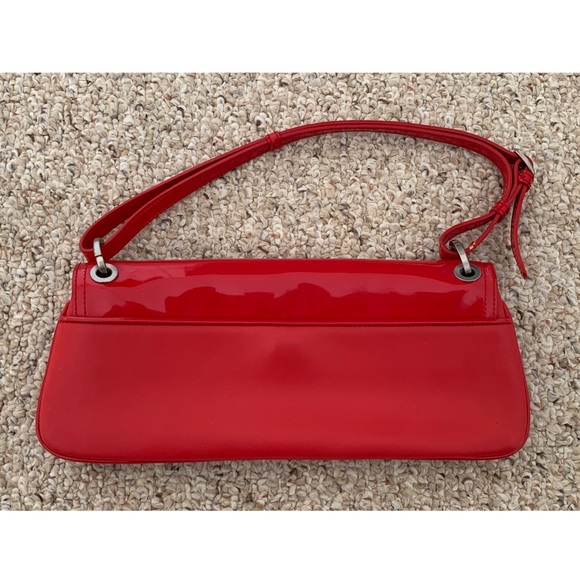 Ann Taylor Red Baguette Handbag - Picture 2 of 5